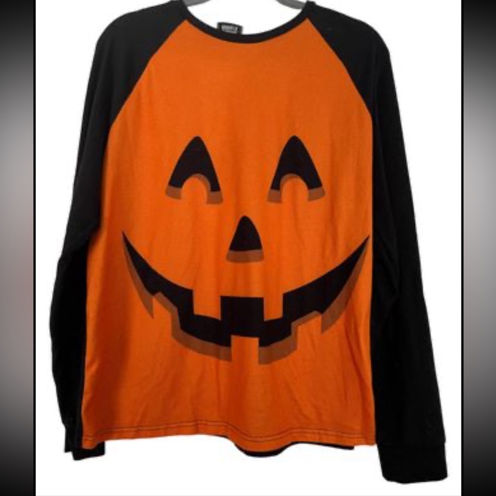 Halloween Pumpkin Long Sleeve Tee Sz Medium